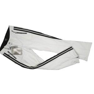 NEW BOGNER WOMENS SKI PANTS!  SIZE 8  29 x 30  OFF WHITE  STRIPES  *YELLOWING*